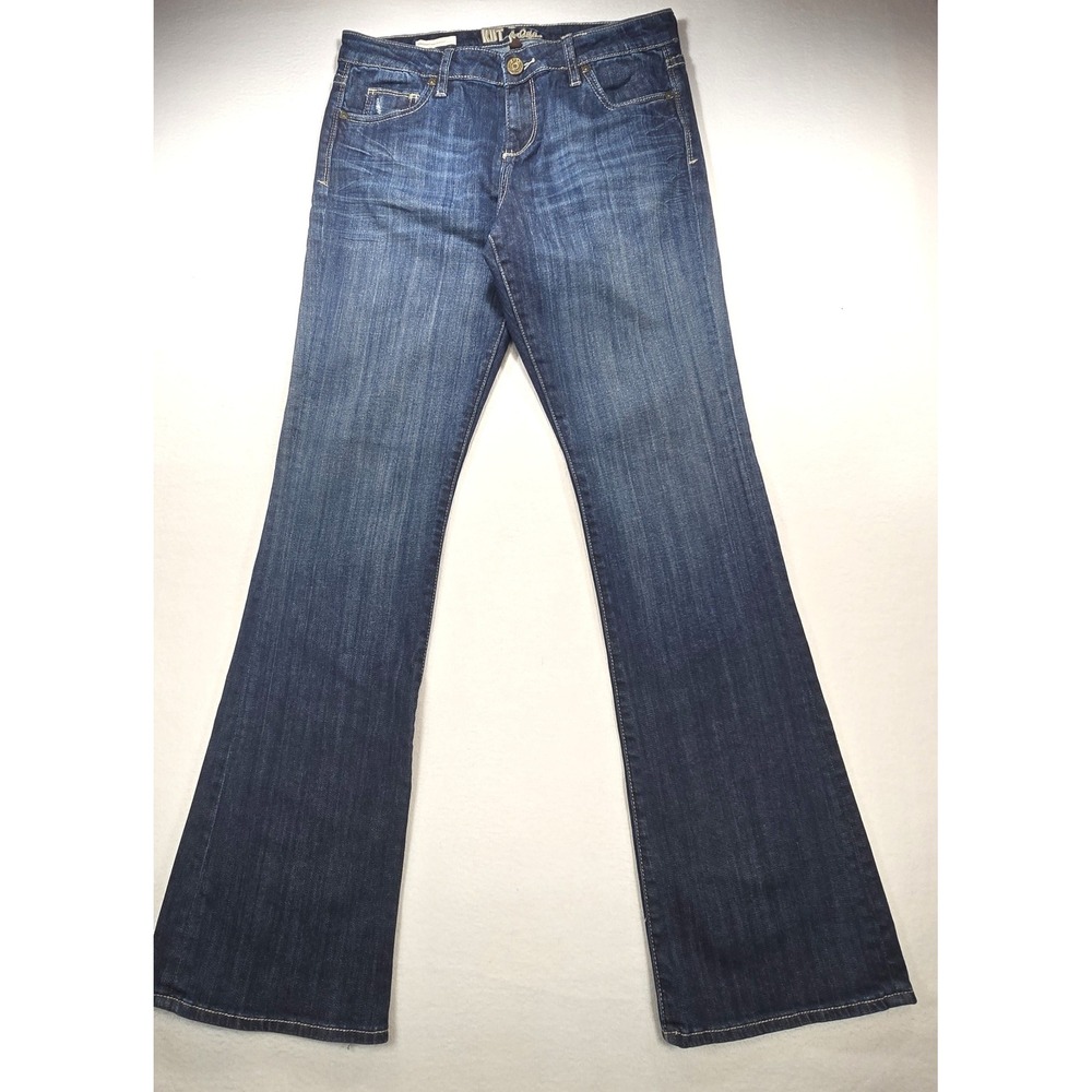 KUT from the Kloth Farrah Baby Bootcut Jeans Dark Wash Blue Size 8